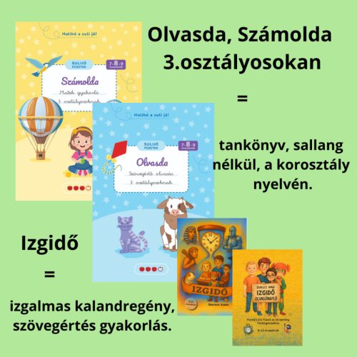 IZGIDŐ 3. osztályos csomag (+matematika, szövegértés)
